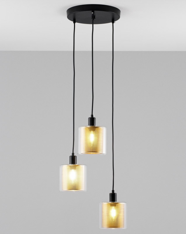 Подвесная люстра 34*120 см, E14 120 W, Moderli Brizzi V2871-3P Черный