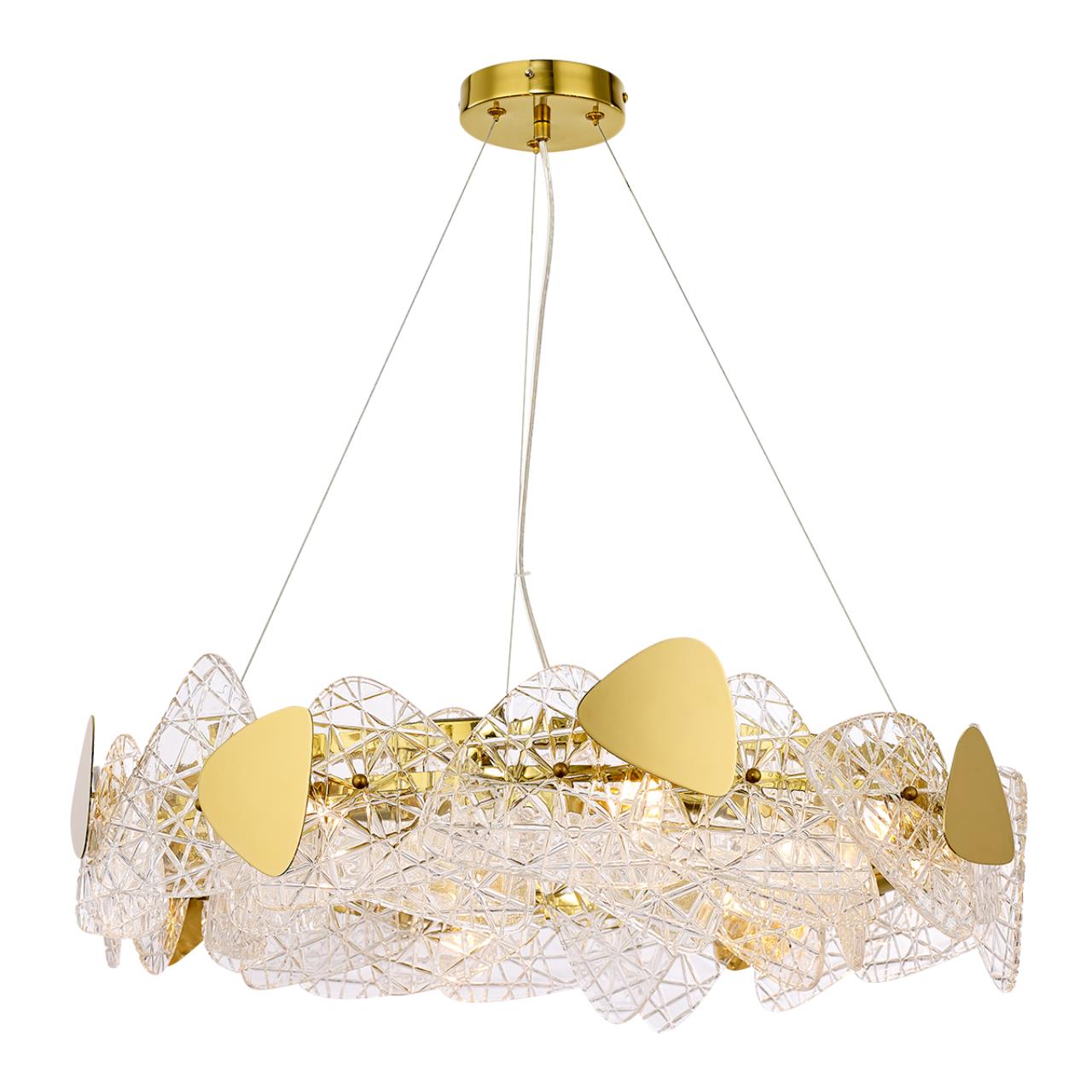 Люстра подвесная 62,5*115 см, 8*E14 Lumion Queeny 6582/8 золотой