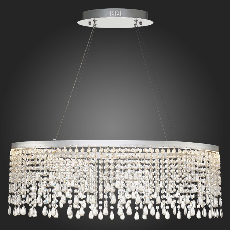 Люстра подвесная 80*35 см, 37W 3000K/4000K/6000K ST LUCE VEGA SL6201.103.37 Серебристый