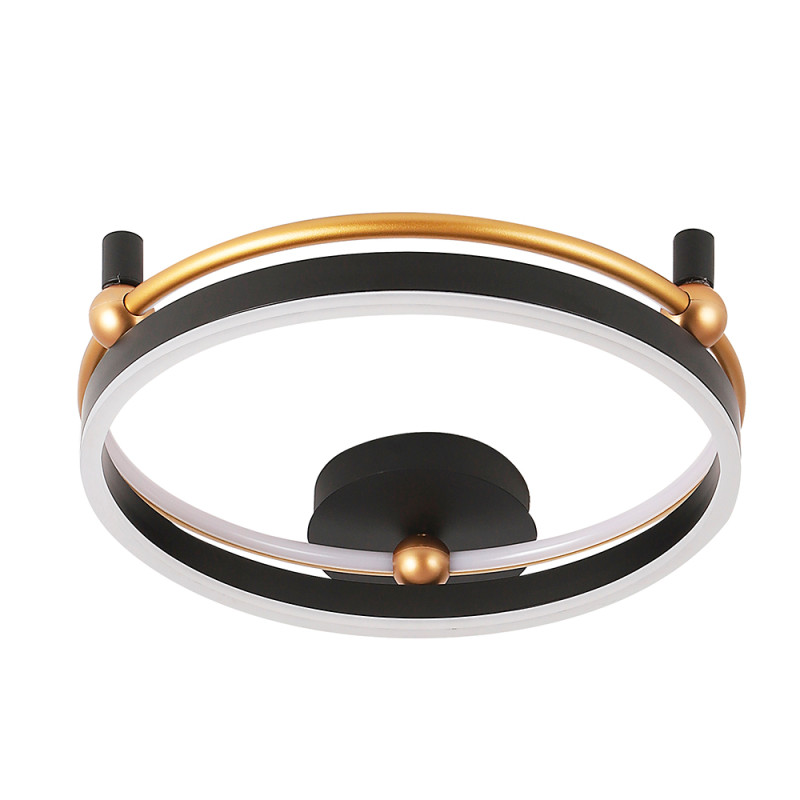 Светильник потолочный 47*10 см, LED*48W 3000-6300K Черный/Золото Crystal Lux FERNANDO PL48W LED BLACK/GOLD