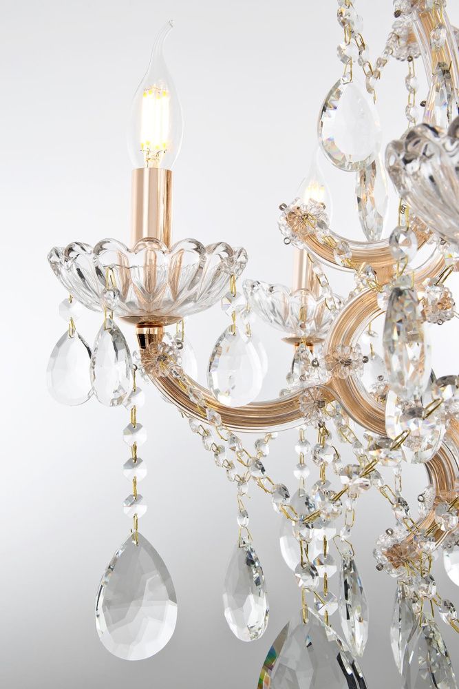 Подвесная люстра 72*72*98 см, Е14 8x40W, Золото MODELUX premium ML.7003.8P