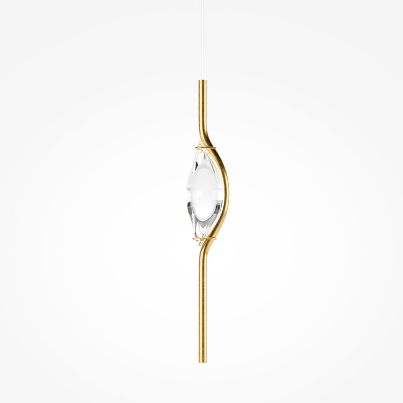 Подвесной светильник 14*14*360 см, LED, 3000К, Maytoni Foresight MOD347PL-L8BS3K латунный