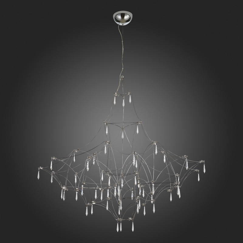 Люстра подвесная 120 см, 51W, 3000K ST LUCE GRAVETTA SL797.113.114 Хром, Прозрачный