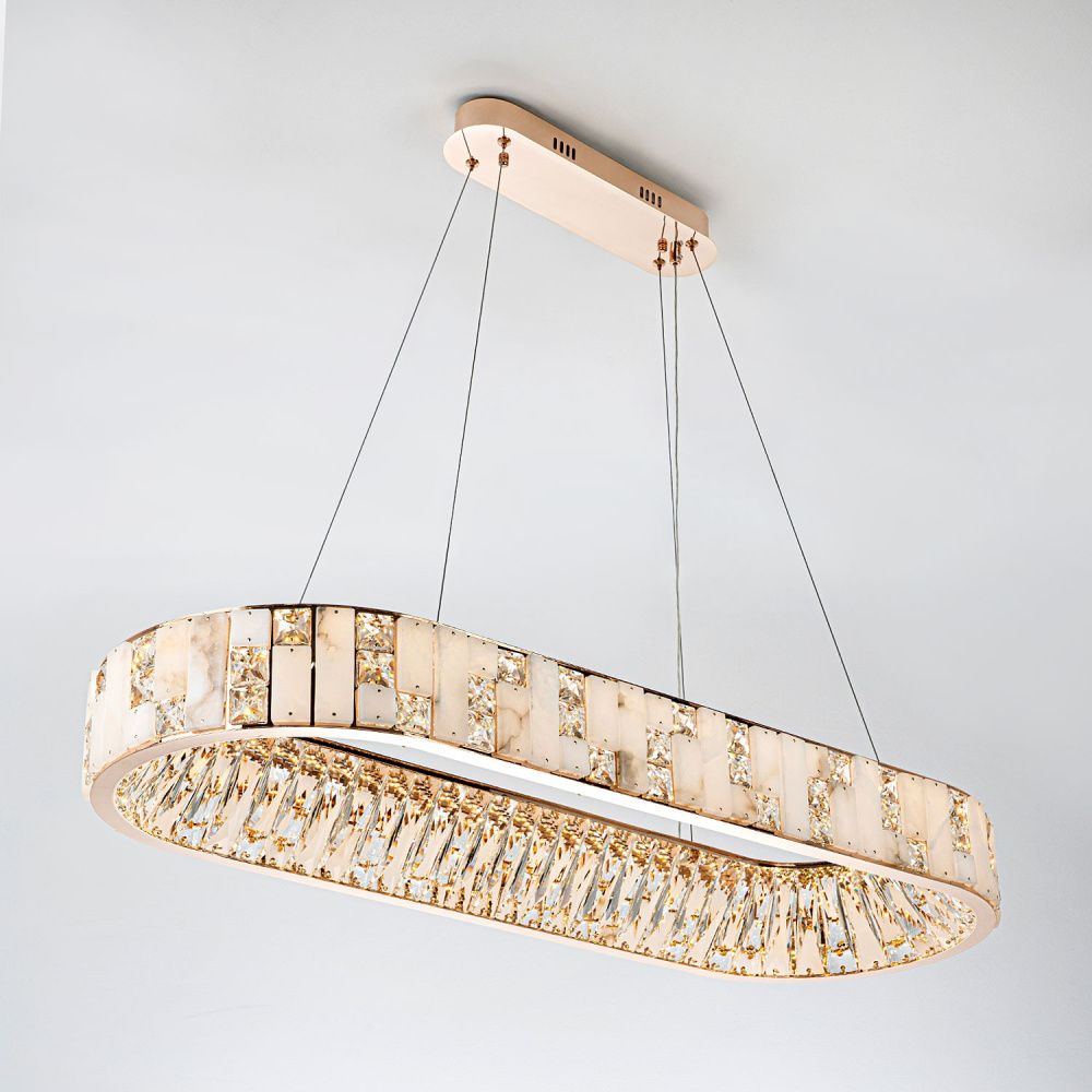 Подвесная люстра 99 см, 84W, 3000-6000K, MODELUX premium ML.6988.1000P GD, золото