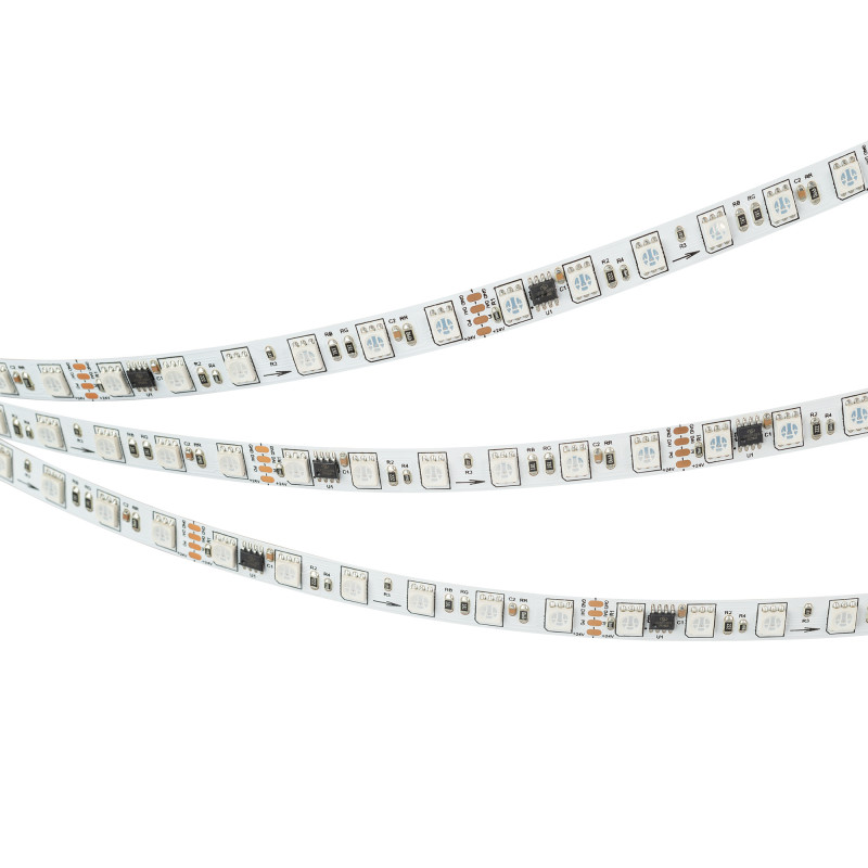 Лента DMX-B72-10mm 24V RGB-PX6 (16 W/m, IP20, 5060, 5m), Arlight 037869. Цена указана за 5 метров. Продается кратно 5 метрам.