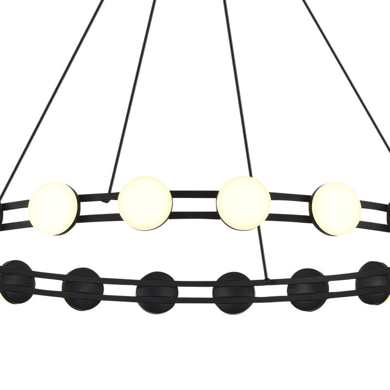 Подвесная люстра 80*120 см, 1*LED*40W, 4000K, ST-Luce Monro SL6610.403.20, черный