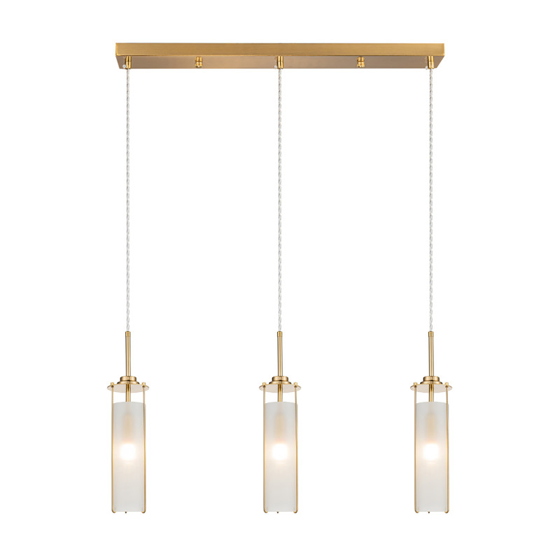 Подвесной светильник 10*60*196,5 см, 3*E14*40W, Indigo Modern V000416, бронзовый, 11038/3P Brass