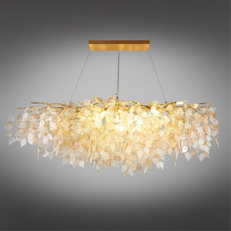 Подвесная люстра 120*60*80-150 см, 13*G9, 5W, Aployt Rochell APL.850.13.13, золотой