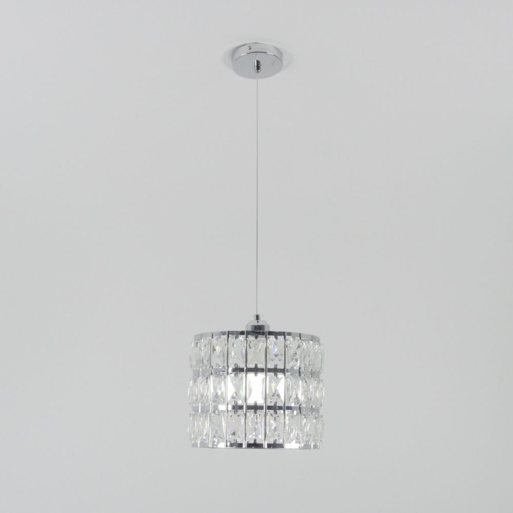 Светильник подвесной SAPFIR SPFD-8613 ХРОМ/CHROME D240/H1000/1/Е27/10W без ламп CRYSTALS