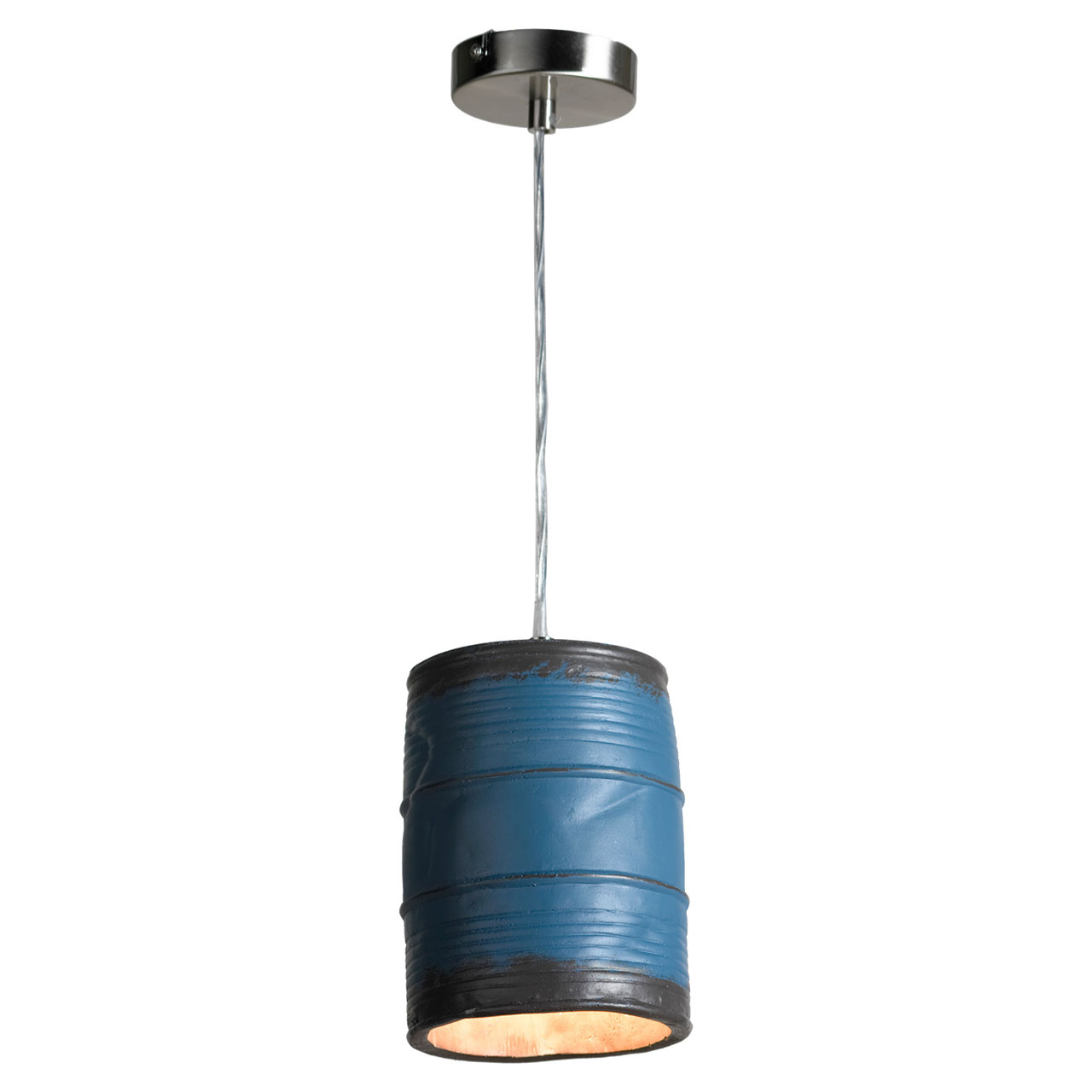 Подвеcной светильник Lussole Loft GRLSP-9525, матовый никель-синий