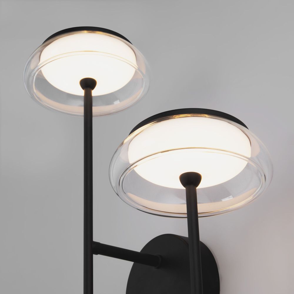 Бра 30*20*41,5 см, LED*12W, 3000K, Eurosvet Fungo 50388/2 LED, черный, a068860