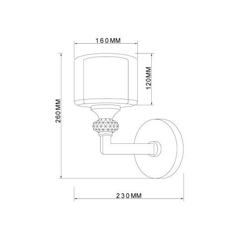 Бра 23*16*26 см, 1*E27 золото Vele Luce Lotus VL1054W01