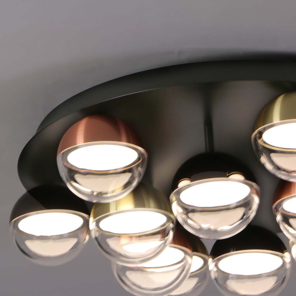 Потолочная люстра 65*20,5 см, 12*LED, 65W, 4000K, Favourite Luna 4371-12C, черный глянцевый