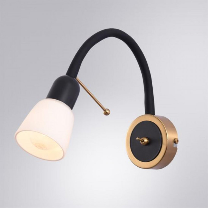 Бра 7*9*25 см, 1*E14 черный Arte Lamp Lettura A7009AP-1BK