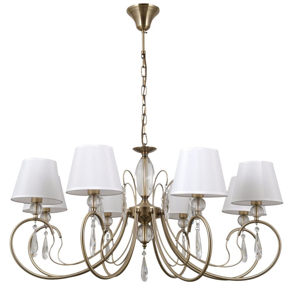 Люстра 85*85*96 см, 8*E14 Gerhort G11097/8AB WT, Античная бронза;Прозрачный