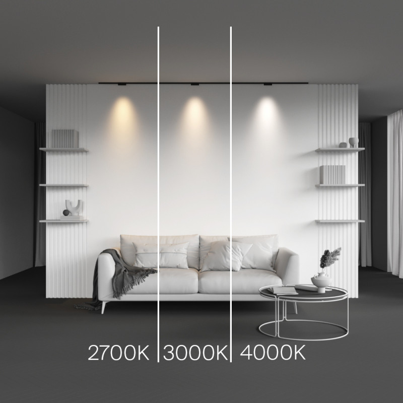 Трековый магнитный светильник 15 см, 5W, 2700K, Maytoni Points TR193-1-5W2.7K-M-B, черный