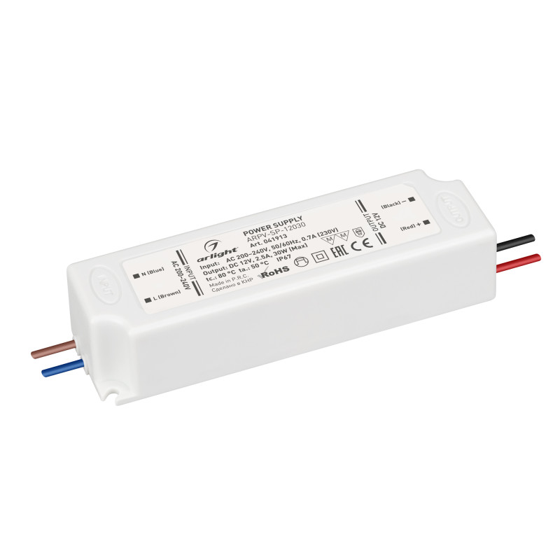Блок питания для светодиодной ленты Arlight 041913 11,8*3,5*2,6 см.