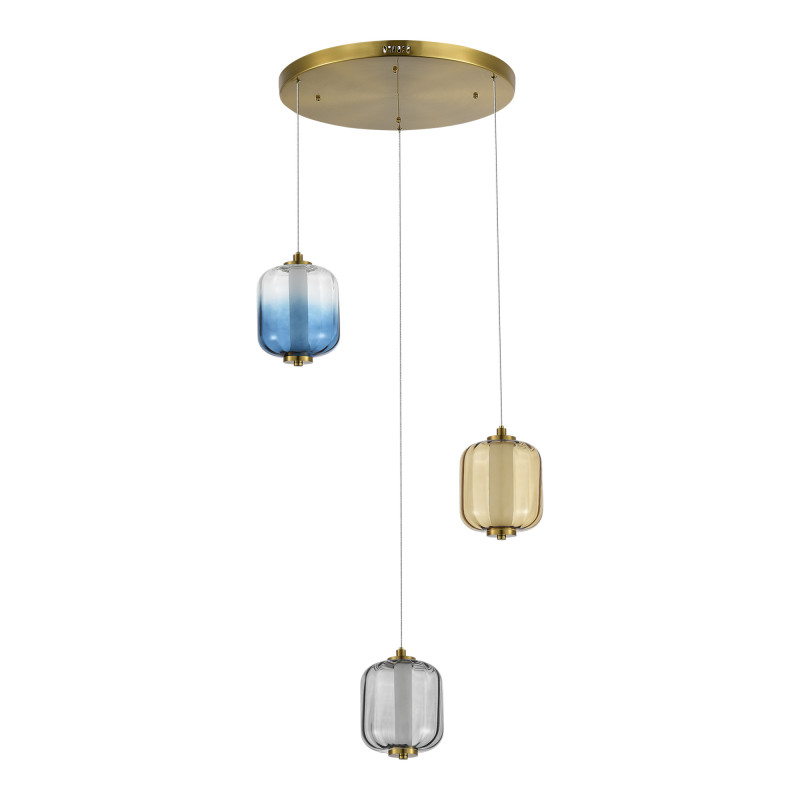 Светильник подвесной 65*18,5/200 см, 3*LED*11W 3000K ST LUCE Summer SL1193.303.03 латунь