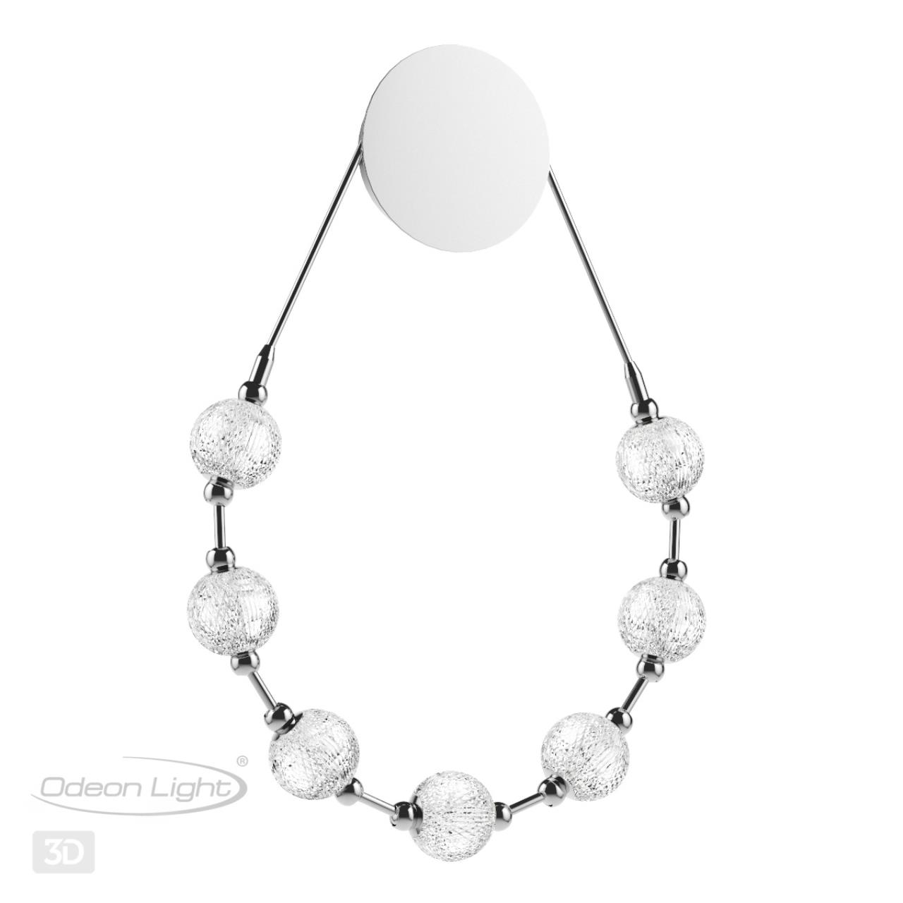 Светодиодный светильник 70 см, 25W, 4000K, Odeon Light CRYSTAL 5007/25WL, хром