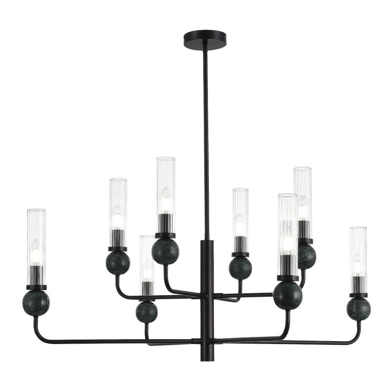 Люстра на штанге 65,5*151 см, 8*E14*40W, ST-Luce Medea SL1244.403.08, черный