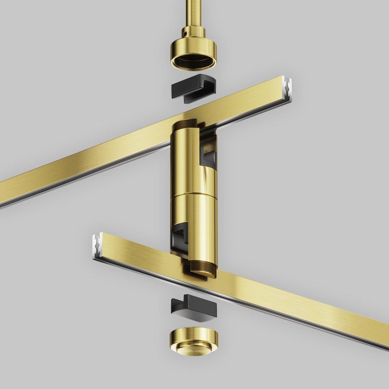 Подвесной комплект 2,9*2,9*18,4 см, Maytoni Technical Magnetic trаck system Flarity латунь TRA156C-D1-BS латунный
