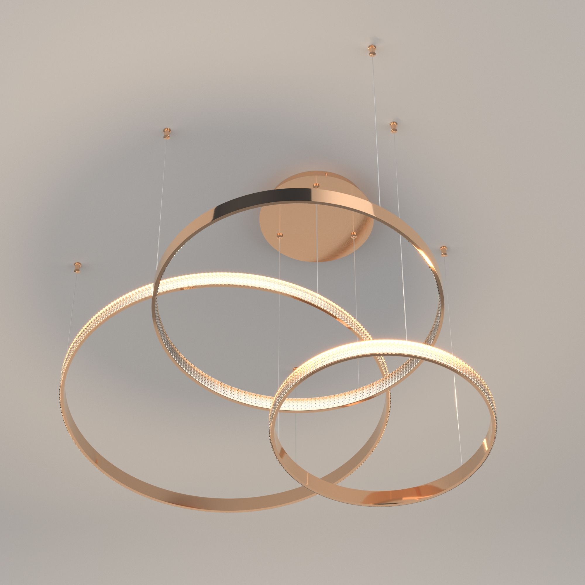 Светильник 114*93*110 см, *LED, 100W, 3300;4200;6500 Eurosvet Posh 90175/3, медь