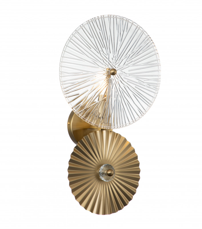 Настенный светильник 280*150*450 мм, 1*E14 латунь Indigo Miele V000023, 12021/B/1W Brass