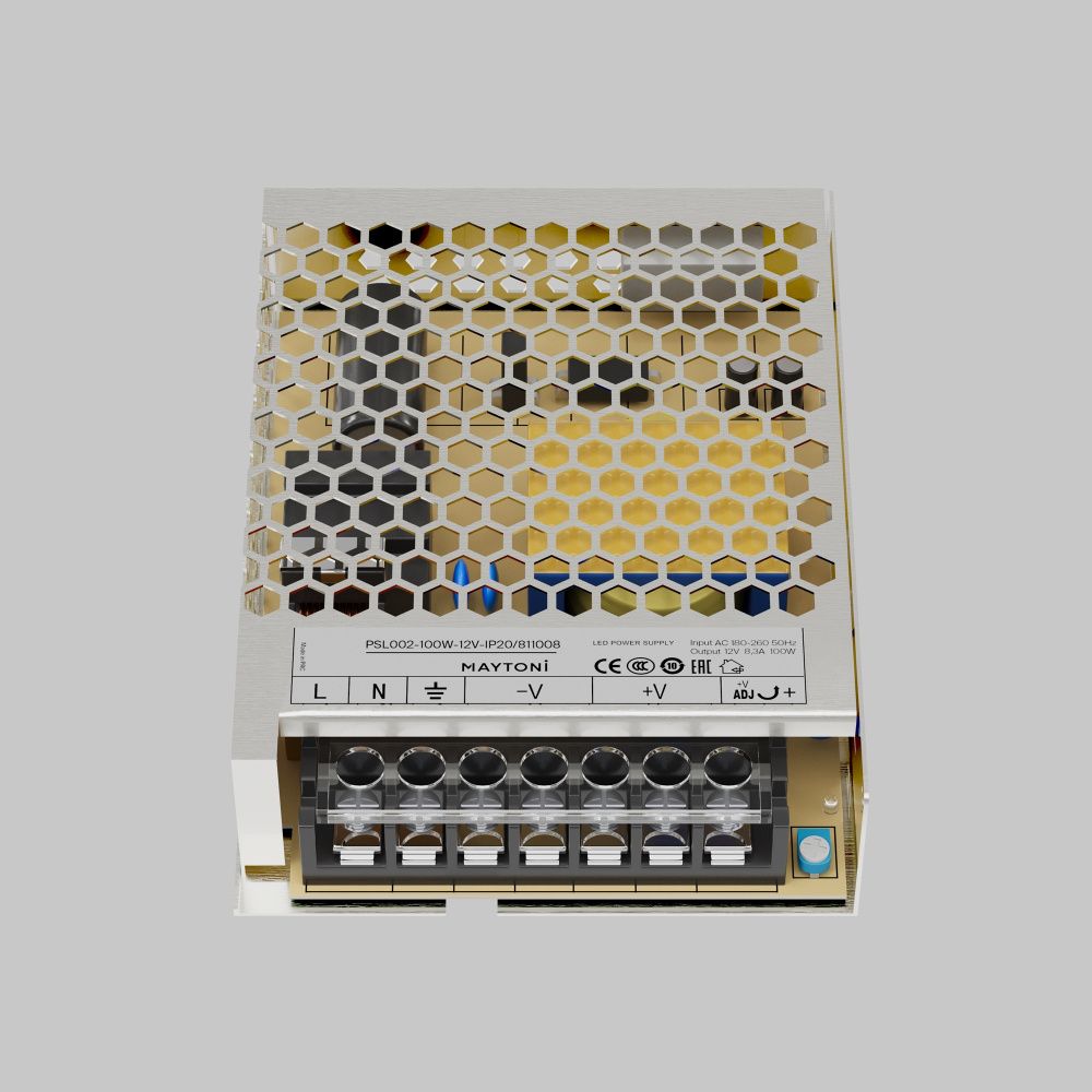 Блок питания PSL002 12V 100W IP 20 811008, 13*10*3 см, Maytoni Led Strip 811008, Серебро