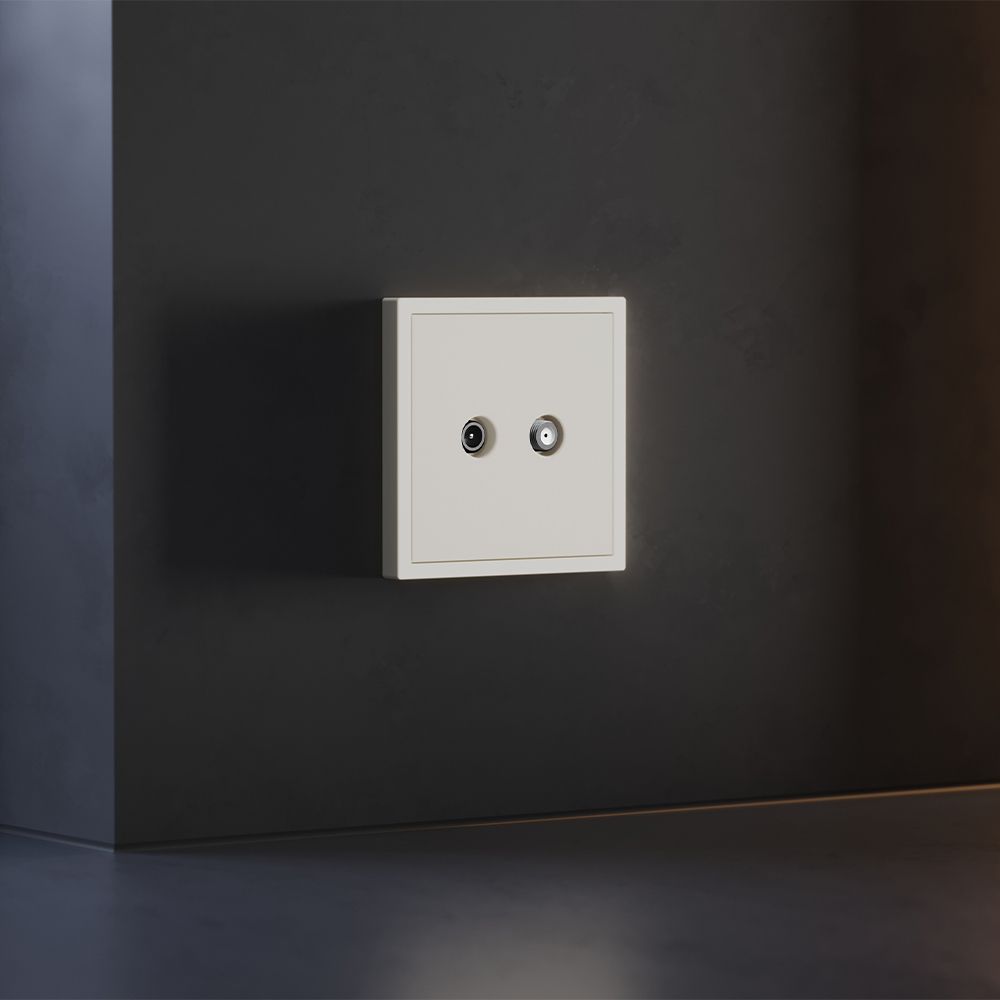 Накладка для розетки телевизионной оконечной TV+SAT, S70, хлопок Voltum VLS001613