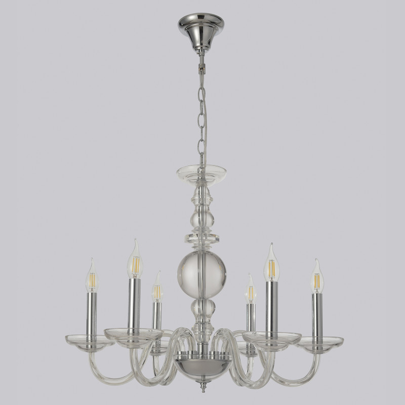 Светильник 65 см, Crystal Lux ARABESQUE SP6 CHROME, хром