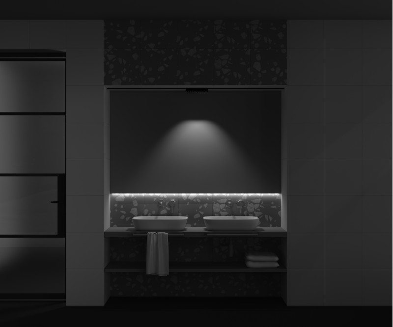 Светильник 22 см, 12W, 3000K, Maytoni Points TR082-1-12W3K-M-B, черный