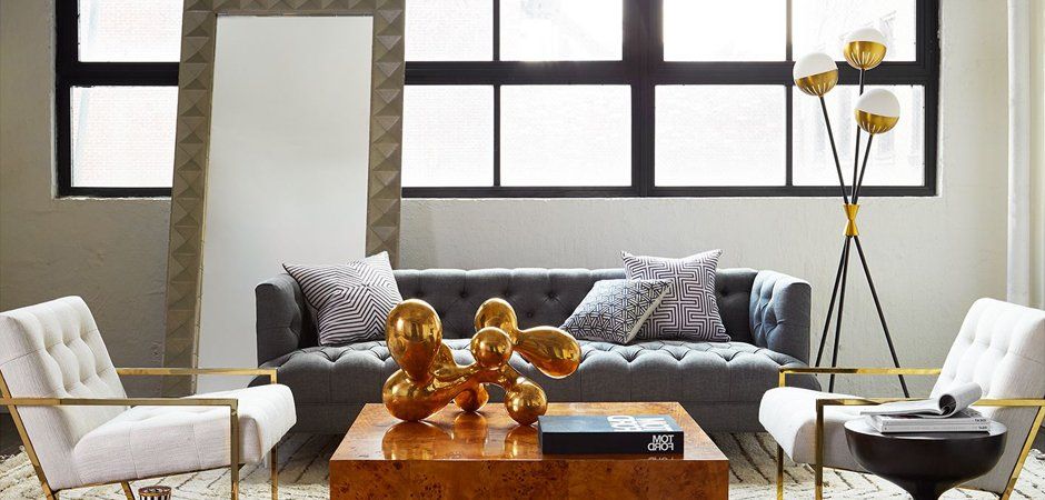 Торшер Caracas Tripod Floor Lamp 50*50*165 см, 3*E27*60W, ImperiumLoft 41.081-0, Чёрный, Латунь
