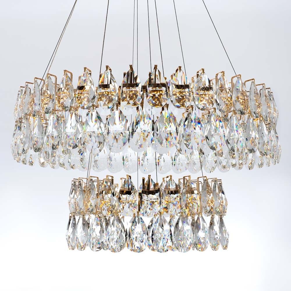 Подвесная люстра 80*80/150 см, LED 96W 3000-5500K MODELUX premium ML.6900.800P GD золото