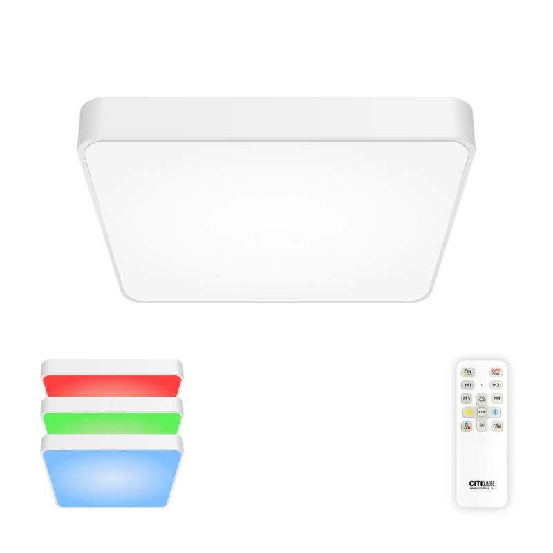 Cветильник 40 см, 70W, 3000-5500K, Citilux Купер CL724K70G0 RGB, белый