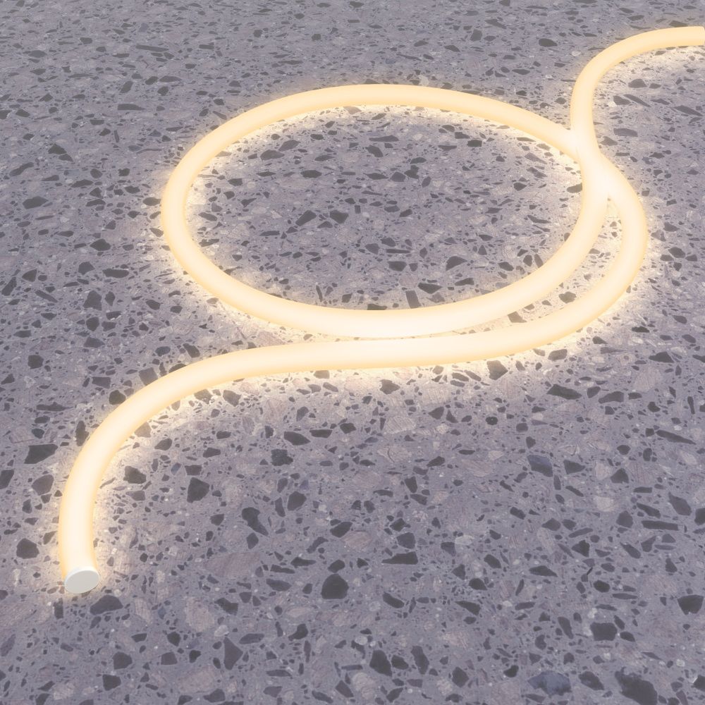 Гибкий неон Nemo D25 48V 12,5W/м 3000К IP65 20м, 2000*3*3 см, Maytoni Круглый 360° Led Strip 433001, Белый