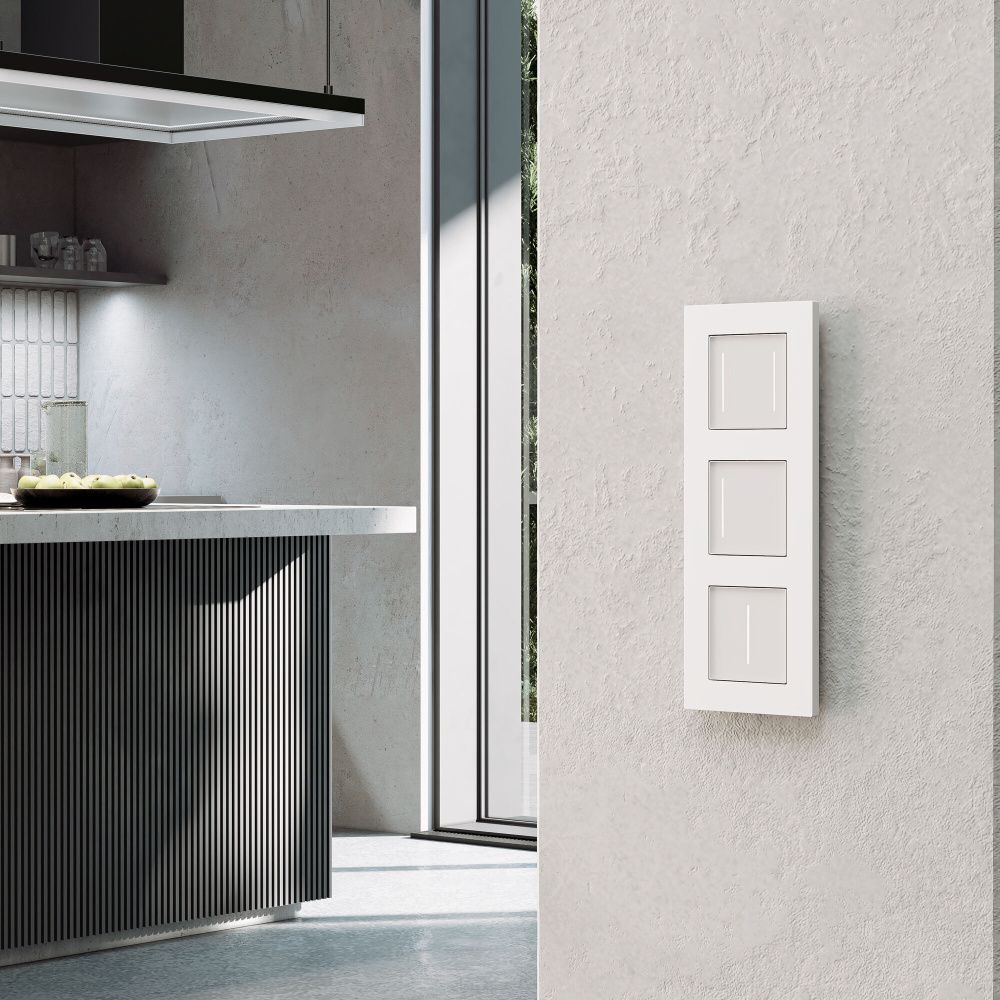 Рамка на 3 поста Werkel W0032961 Slab, белый матовый