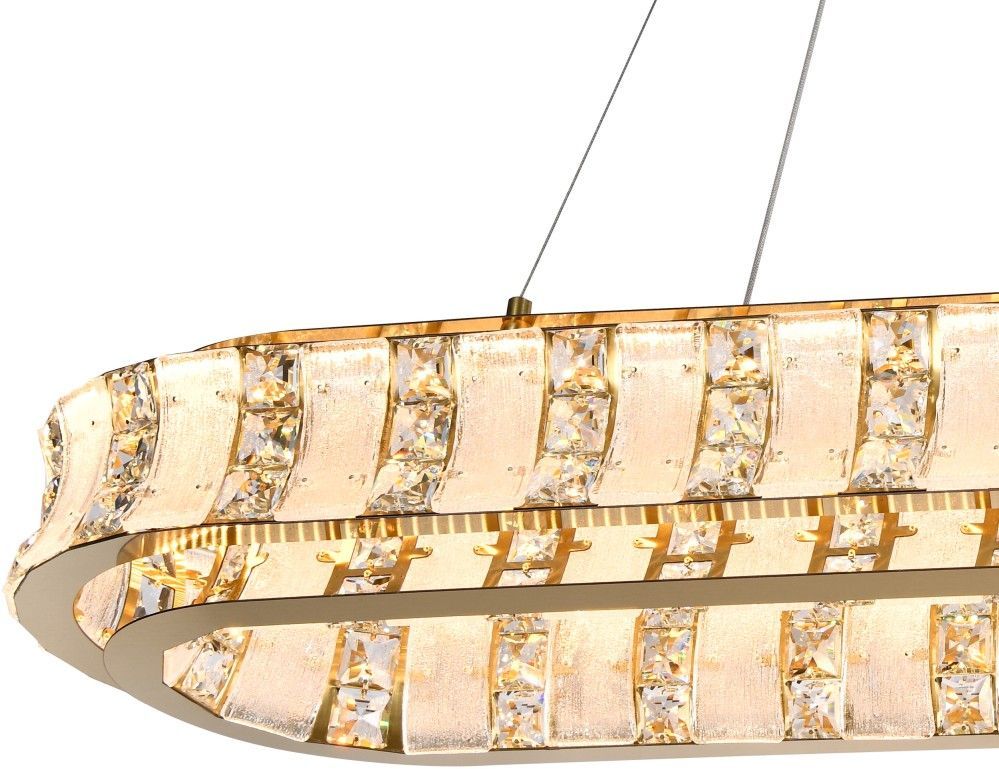 Люстра подвесная 120 см, 120W, 3000-6000K, Stilfort 4037/03/12PL, золото