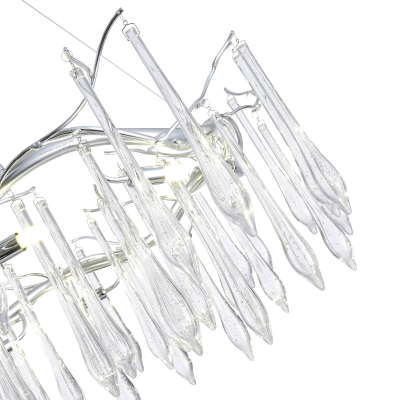 Светильник подвесной 80*40/150 см, 10*G9*5W 4000K ST LUCE Teardrops SL1660.103.10 хром