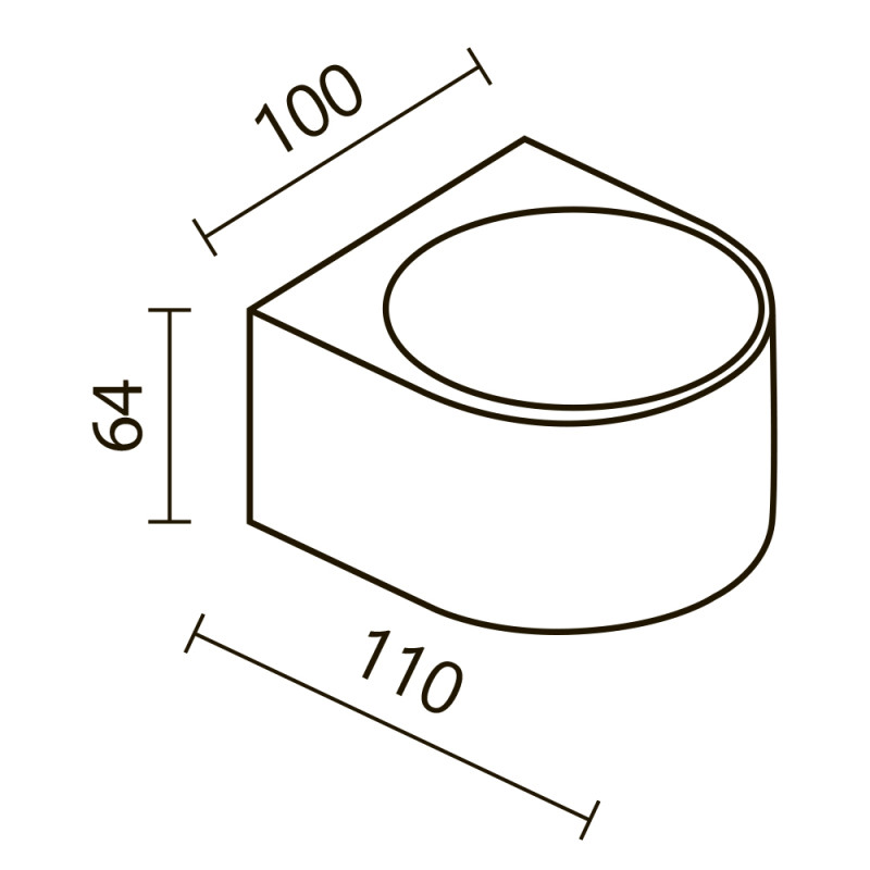 Светильник настенный 11*10*6,4 см, LED, 5W, 3000К, Maytoni BLOW O435WL-L5GF3K серый