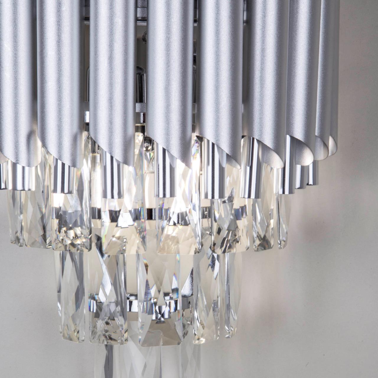 Бра 25*18*32 см, Е14 2x40W, Серебро MODELUX ML.7010.02 SL