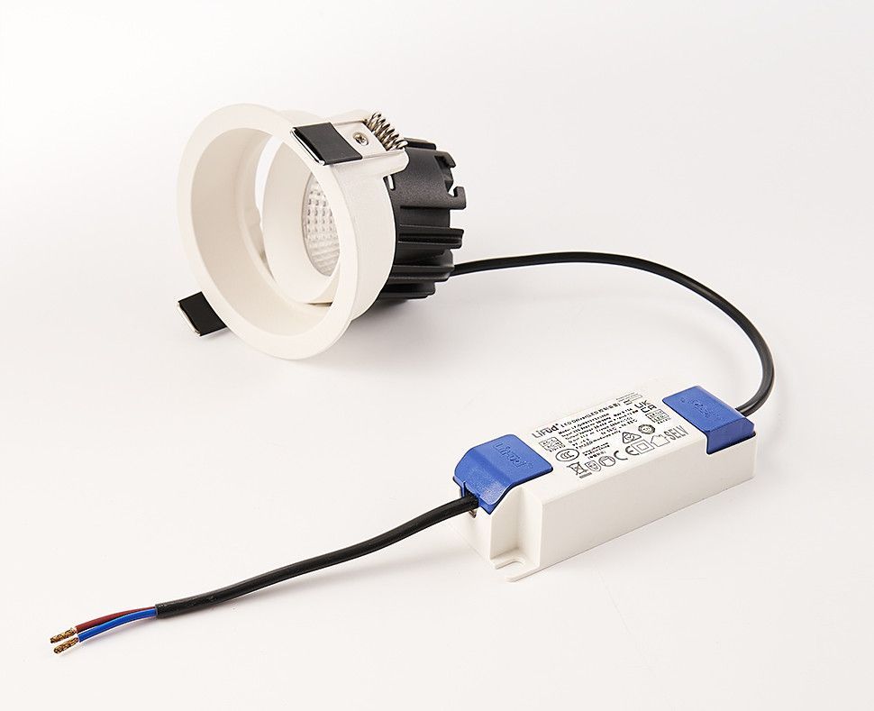 Встраиваемый светильник 9 см, 12W, 3000K, Italline IT02-029 white 3000K, белый