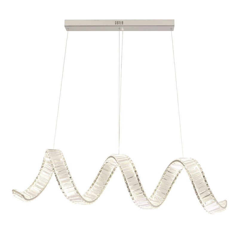 Светильник 120 см, 100W, 4000K, Crystal Lux MUSIKA SP100W LED L1200 CHROME, хром