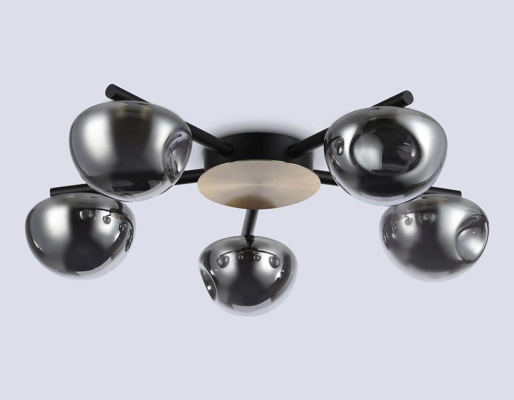 Потолочный светодиодный светильник **18- см, **W, 3000K, Ambrella Light High Light LH12009, черный, золото