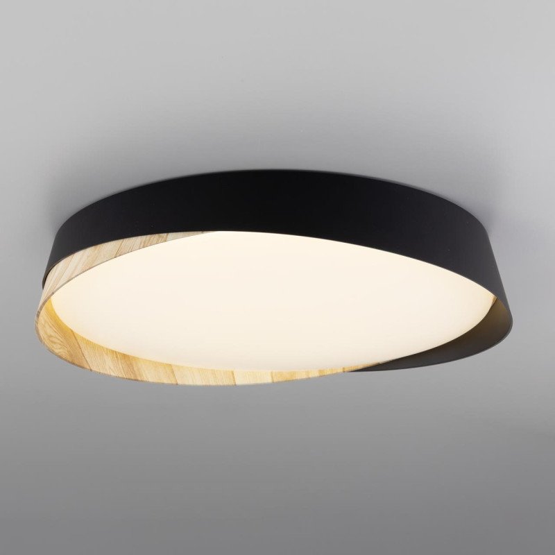Светильник 42 см, 48W, 3000-5500K с пультом Citilux CL754351G BONNY Черный+Клен LED