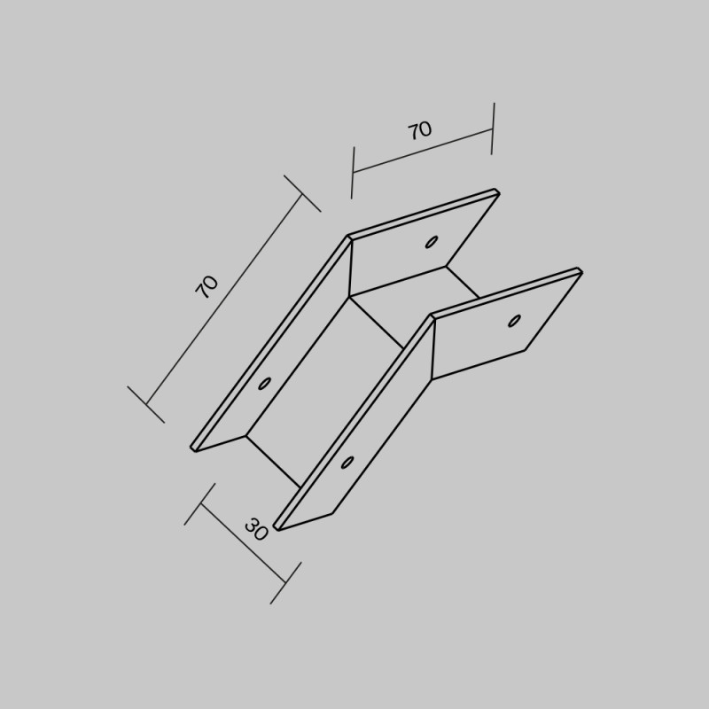 Коннектор внешний для профиля Maytoni Elasity O-TR001-OC, черный