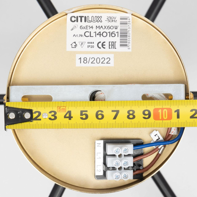 Люстра 55 см Citilux Бертон CL140161 бронза/черный
