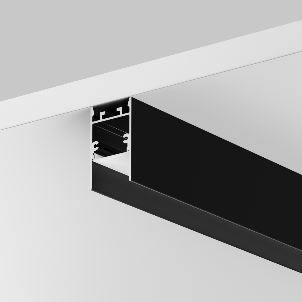 Алюминиевый профиль накладной-подвесной 25x42 (Черный, 2 м), ALM-2542-B-2M 633010, 200*3*4 см, Maytoni  633010, Черный