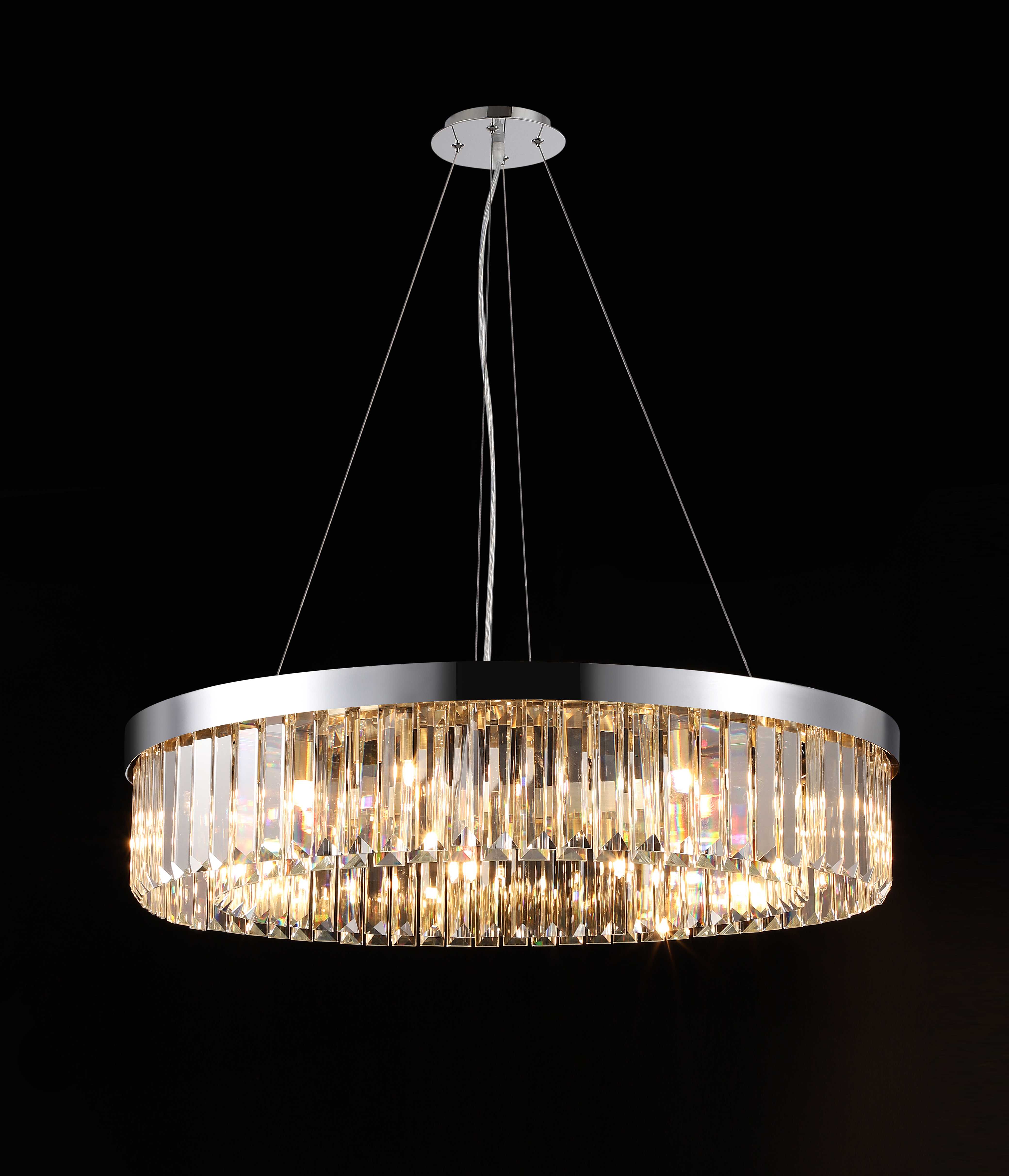 Люстра  800*170, 12*E14, 40W NewRgy Cristallo G15-ф800*H170 CHROME, Хром