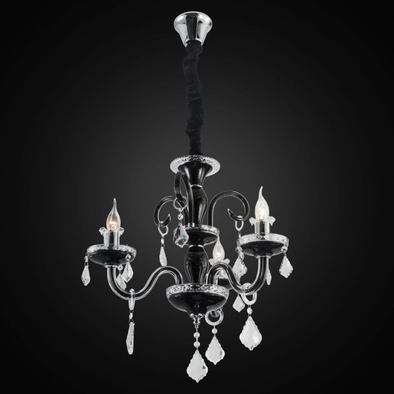 Хрустальный светильник Citilux CL352131, диаметр 60 см, черный, хром