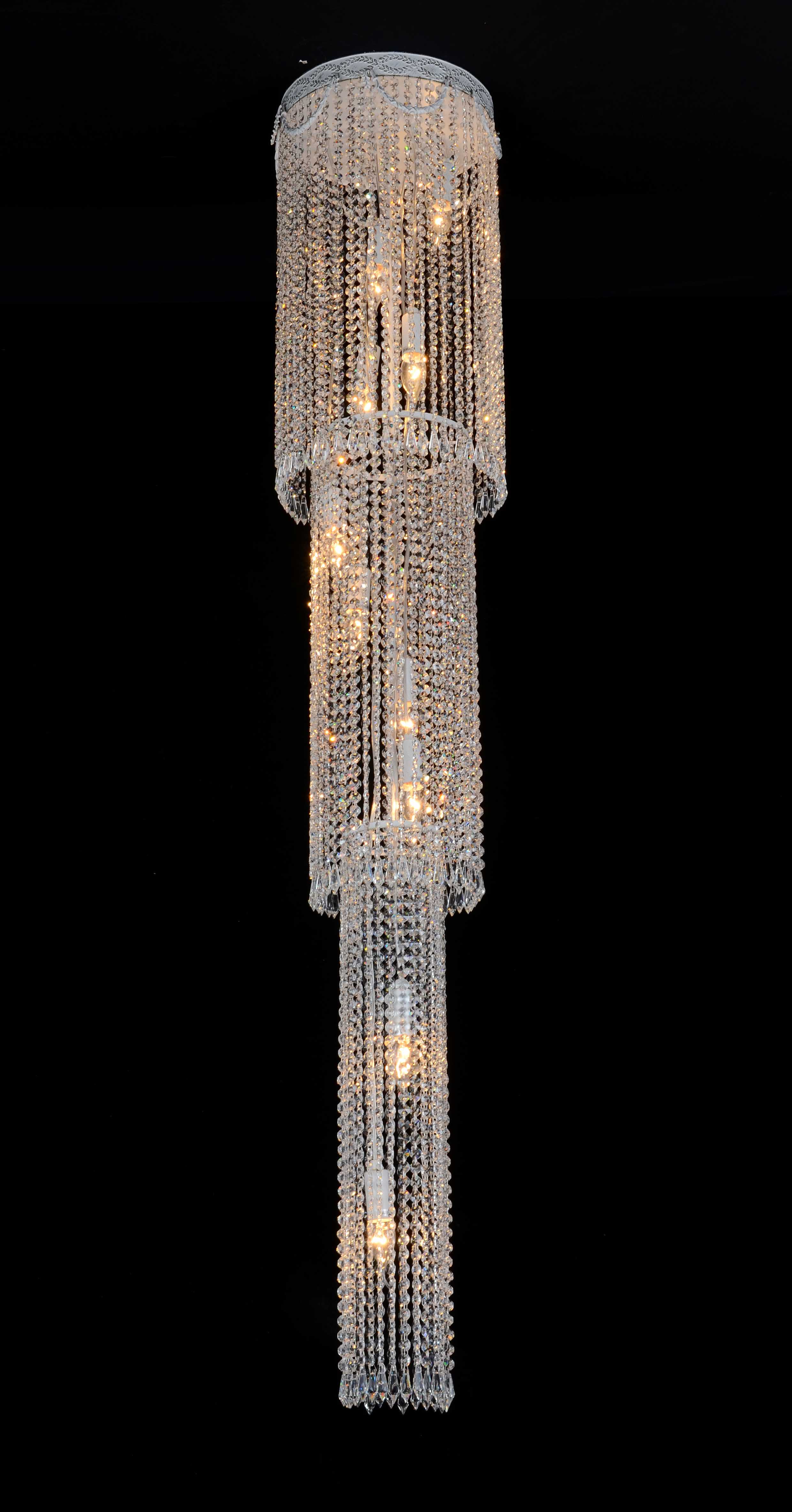 Люстра 300*2000, 13*E14, 40W NewRgy Cristallo 8735/13W WHITE+SILER, WHITE+SILER